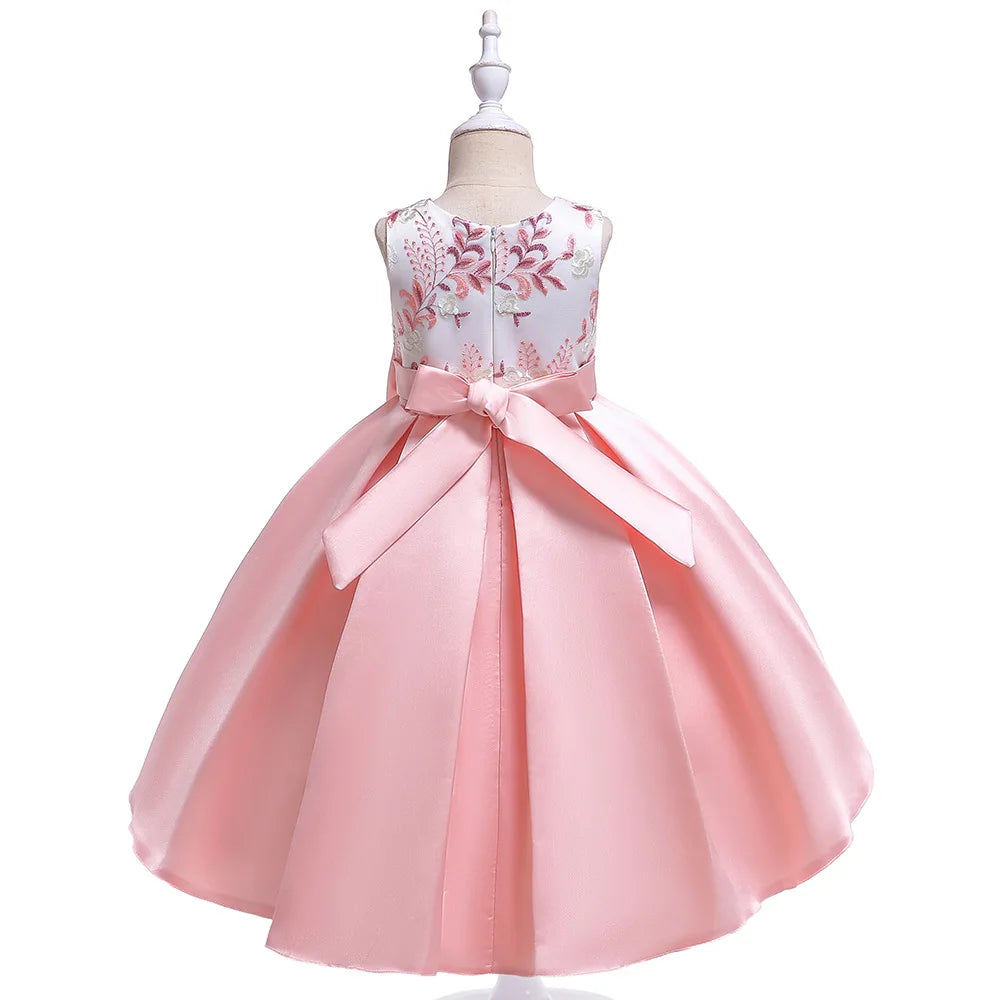 Summer Flower Girls Dress Princess Wedding Party Dresses Children Kids Prom Gown Vestidos Baby Christmas Children Clothing