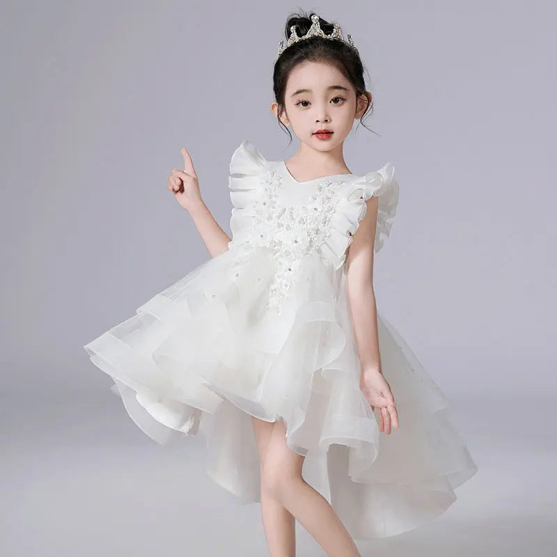 Fashion Flower Girl Dresses Sleeveless Lace Kids Clothes Girls Dress Summer Children Girls Party Dresses 4-14 Years