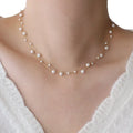 Stainless Steel Temperament Pearl Chain Choker Necklace For Women'S Waterproof Collar Jewelry Bijoux