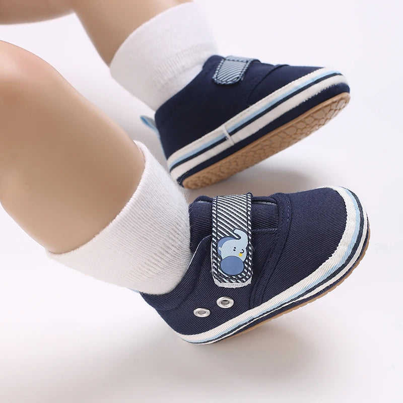 Blue 0-18M baby sandals for girls PU butterfly dew toe solid summer outdoor soft sole non slip rubber baby shoes for learning to