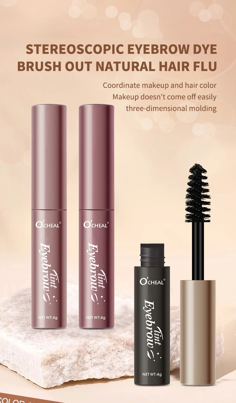 Ocheal Eyebrow Gel 4 Colors Long-lasting Fixed Eyebrow Waterproof Dyeing Color Quick-dry Hose Transparent Eyebrow Gel Eye Makeup