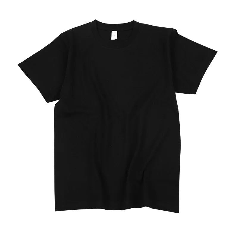 Men's Heavyweight Cotton T-Shirt - Loose Fit Crew Neck Short Sleeve