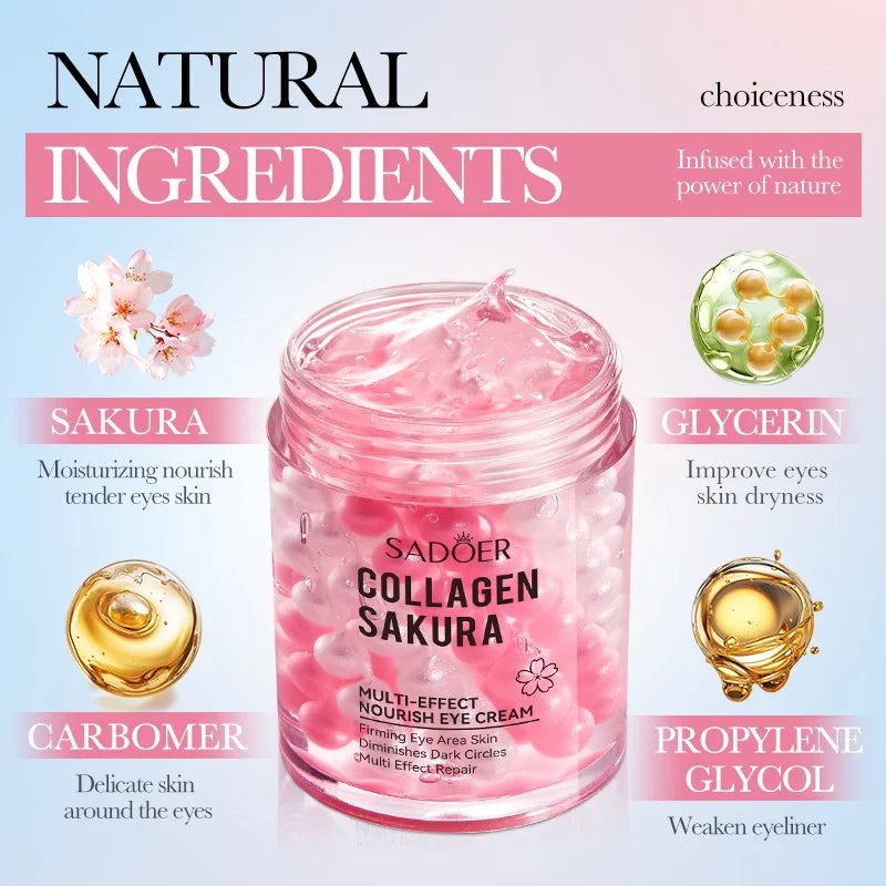 SADOER Sakura Eye Cream for Dark Circles and Wrinkles - Moisturizing