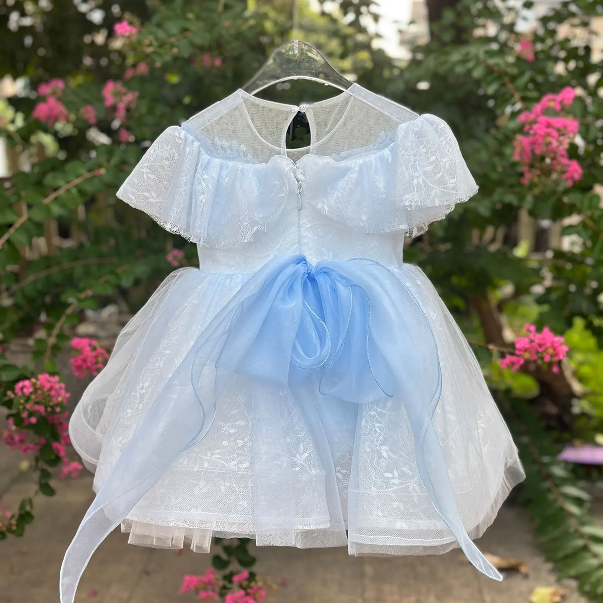 Dreamy Vow J472 Elegant Pink  Baby Girl Dress with Bow for Kids 1st Wedding Birthday Holiday Party Holiday Knee Length Ball Gown