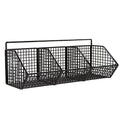 Wall-Mounted Kitchen Storage Basket - Perforation-Free Iron Rack Black