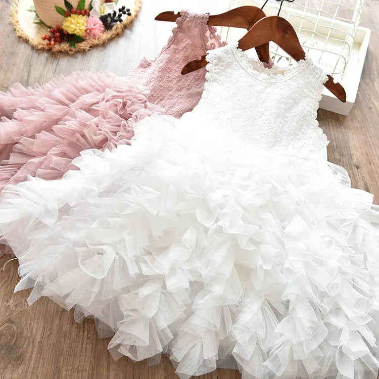 Princess Skirt for Girls Summer 2024 New Cake Skirt for Children Baby Fashion Cute Sweet Kids Dresses for Girls Girl Clothes