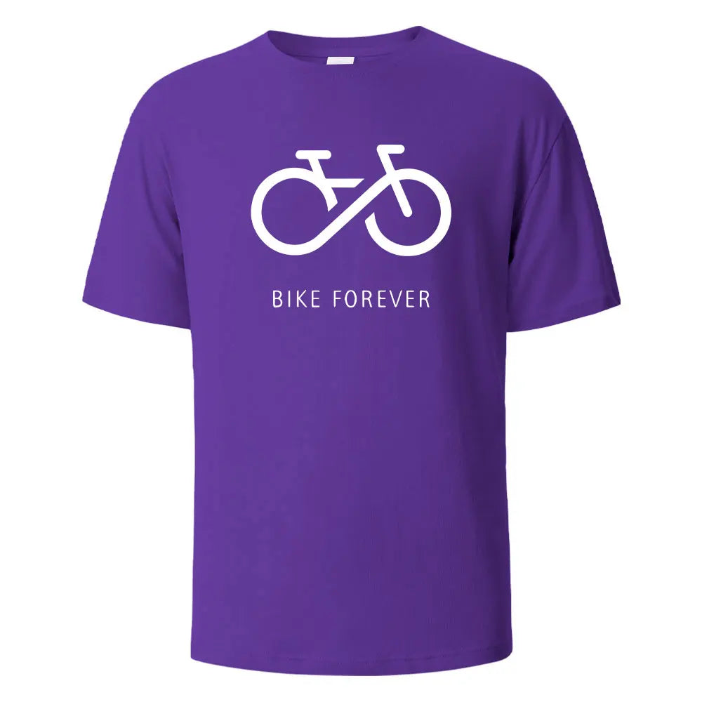 Bike Forever Men's Crewneck T-Shirt - 100% Cotton Casual Tee