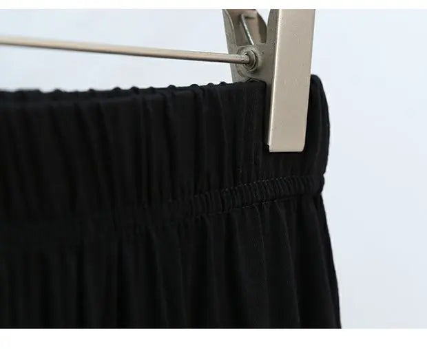 Modal Wide Leg Casual Pants - High Waist Lounge Trousers