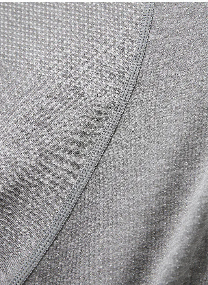 Leavo Johnson Men's Seamless Knitted Summer T-Shirt Quick Dry Mesh Sporty Short Sleeve round Neck Geometric Pattern Polyester