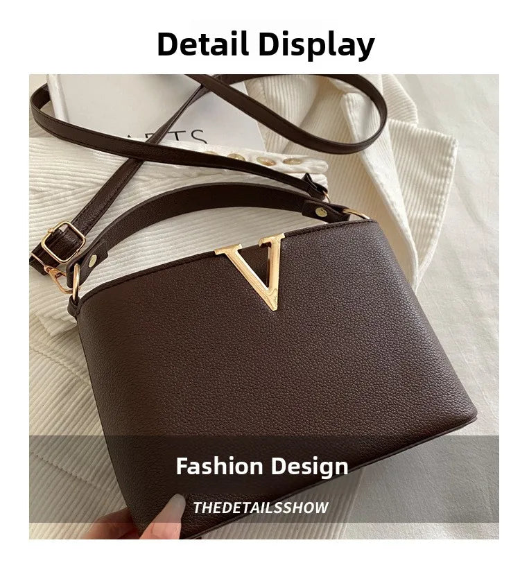 Minimalist Square Shoulder Bag - Women's PU Crossbody Handbag