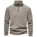 Thick Fleece Hoodie Men'S Autumn Winter Fashion Brand Half Zipper Long Sleeve Warm Outerwear Casual Color No Brand
