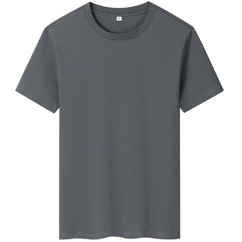 2025 New Men's Korean Casual Cotton Short Sleeved Round Neck T-shirt Summer Fashionable and Comfortable Versatile Top