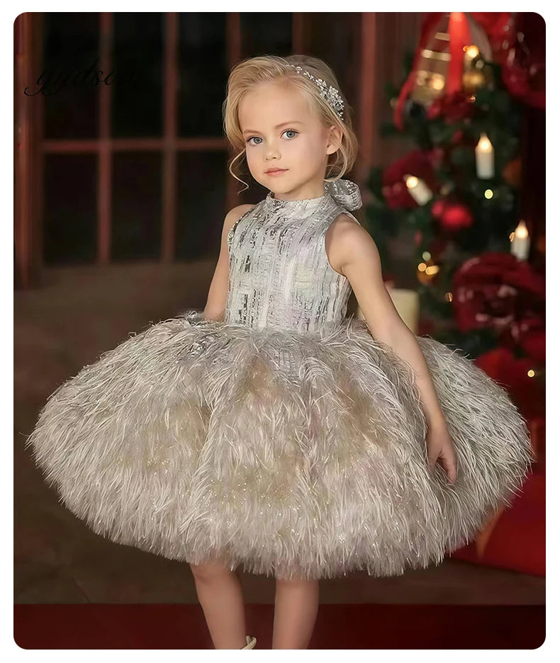 Girls' Birthday Party Princess Dress, Children's Important Holiday Piano Performance Costume, Flower Girl Wedding Dress, Dress