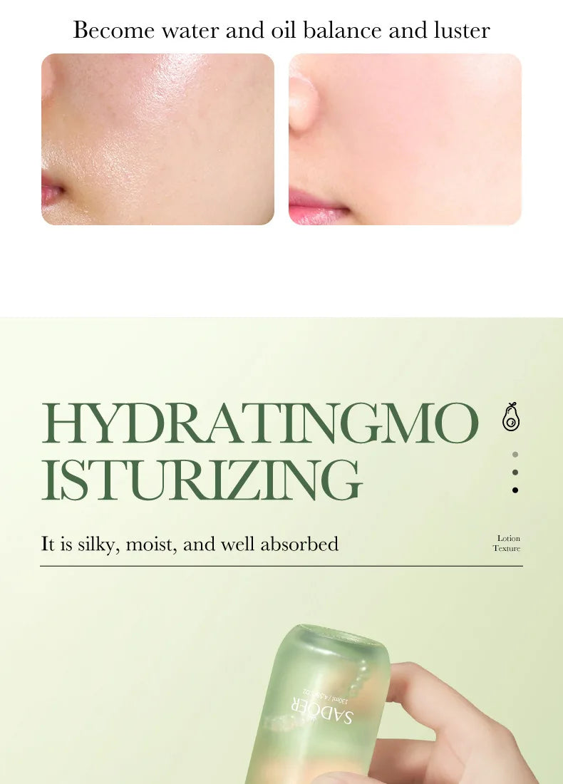 SADOER Avocado Skincare 6-Piece Set - Cleansing, Moisturizing, Care