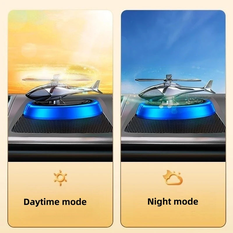 Solar Car Air Freshener Perfume Helicopter Decor Interior Decor Solar Car Rotating Aromatherapy Perfume