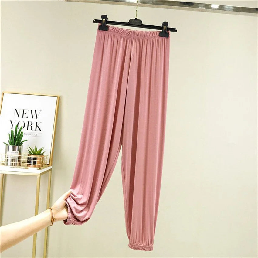Women's Modal Harem Yoga Pants - High Waist Loose Casual Pants