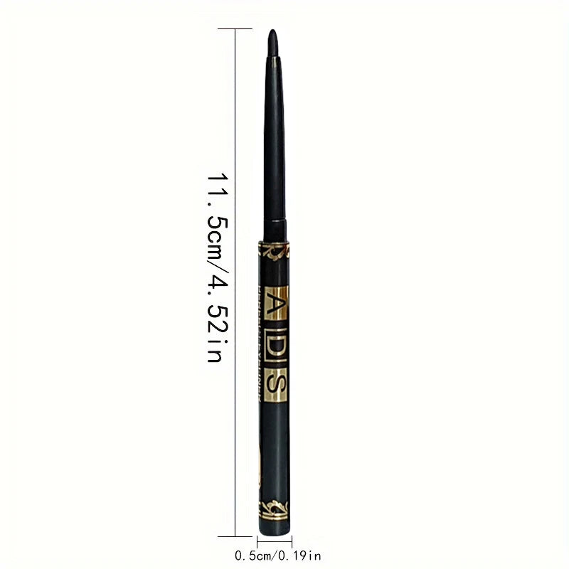 3Pcs Black Eyeliner Pencils -Waterproof, Sweatproof & Smudge-Proofwith Easy Twist Application For Flawless Eye Makeup