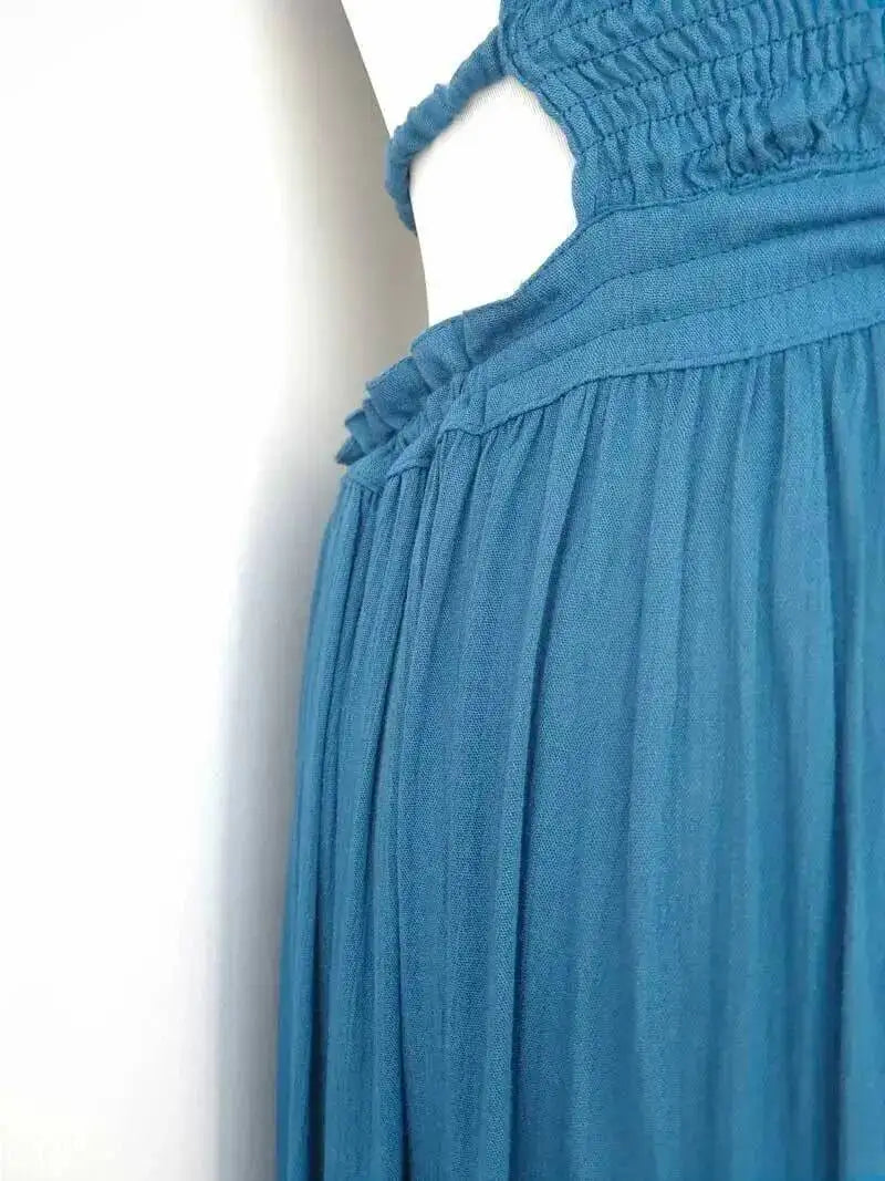 Beach Dress Sexy Dresses Boho Bohemian People Holiday Summer Long Backless Cotton Women Party Hippie Vestidos Mujer Ethnic
