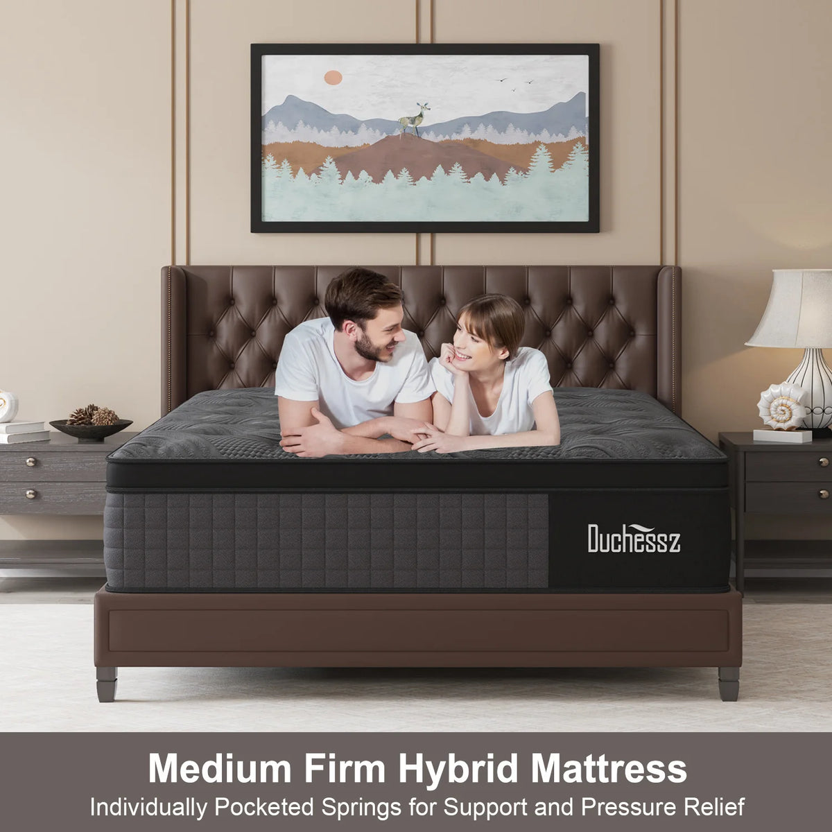 10"12"14"Twin Full Queen King Size Gel Memory Foam Pocket Spring Hydird Mattress In A Box Medium Firm