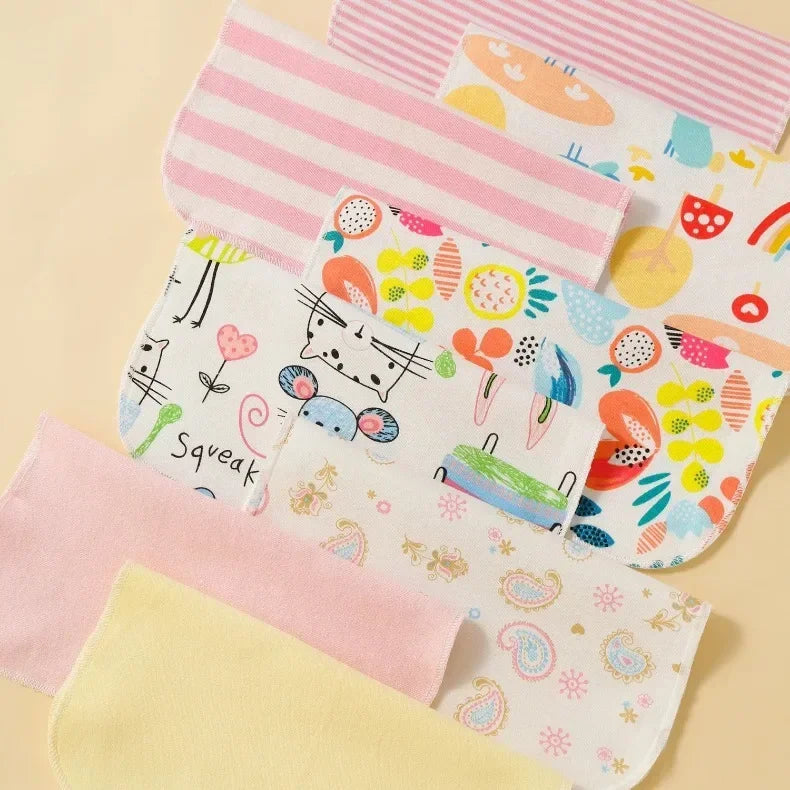 8Pcs Cotton Newborn Baby Towels Set Saliva Towel Nursing Towel Baby Boys Girls Bebe Toalha Washcloth Handkerchief Cloth Wipes