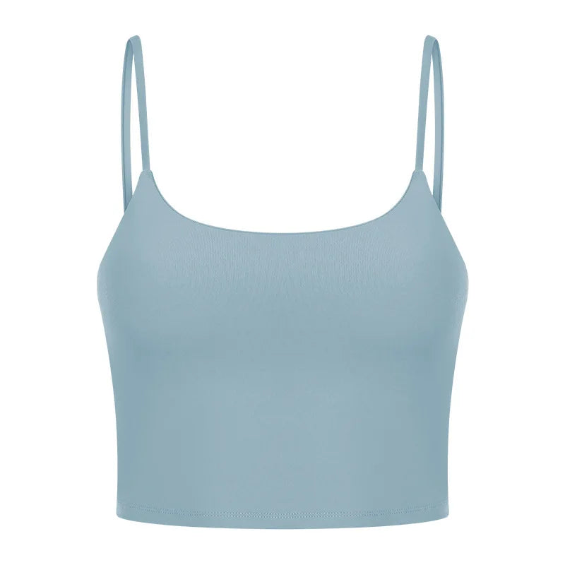 Solid Color Women Sports Bra Comprehensive Training Shockproof Halter Soft Sports Fitness Top Gym Yoga Chest Pad Comprehensive