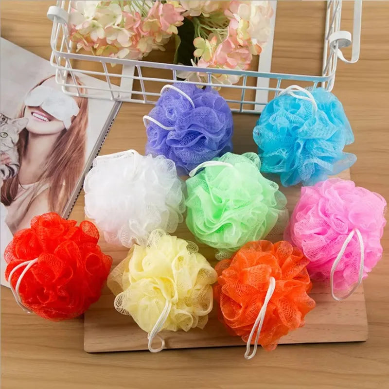 10Pc Color Random Bath Shower Soap Bubble Body Wash Exfoliate Puff Sponge Mesh Net Ball Bath Brushes Random Color