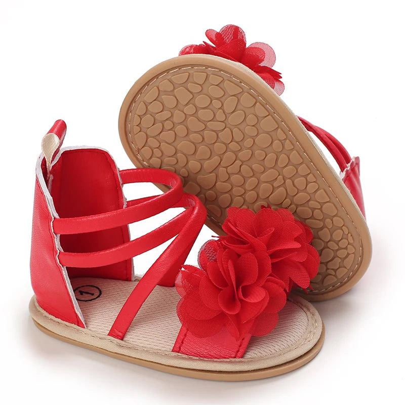 Cute and sweet high top sandals for spring and summer, comfortable and breathable for baby girls. Pre step walking shoes