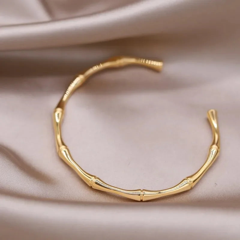 French New Design Zircon Letter X Two Color Plated Opening Bracelet For Elegant Women Daily Wear