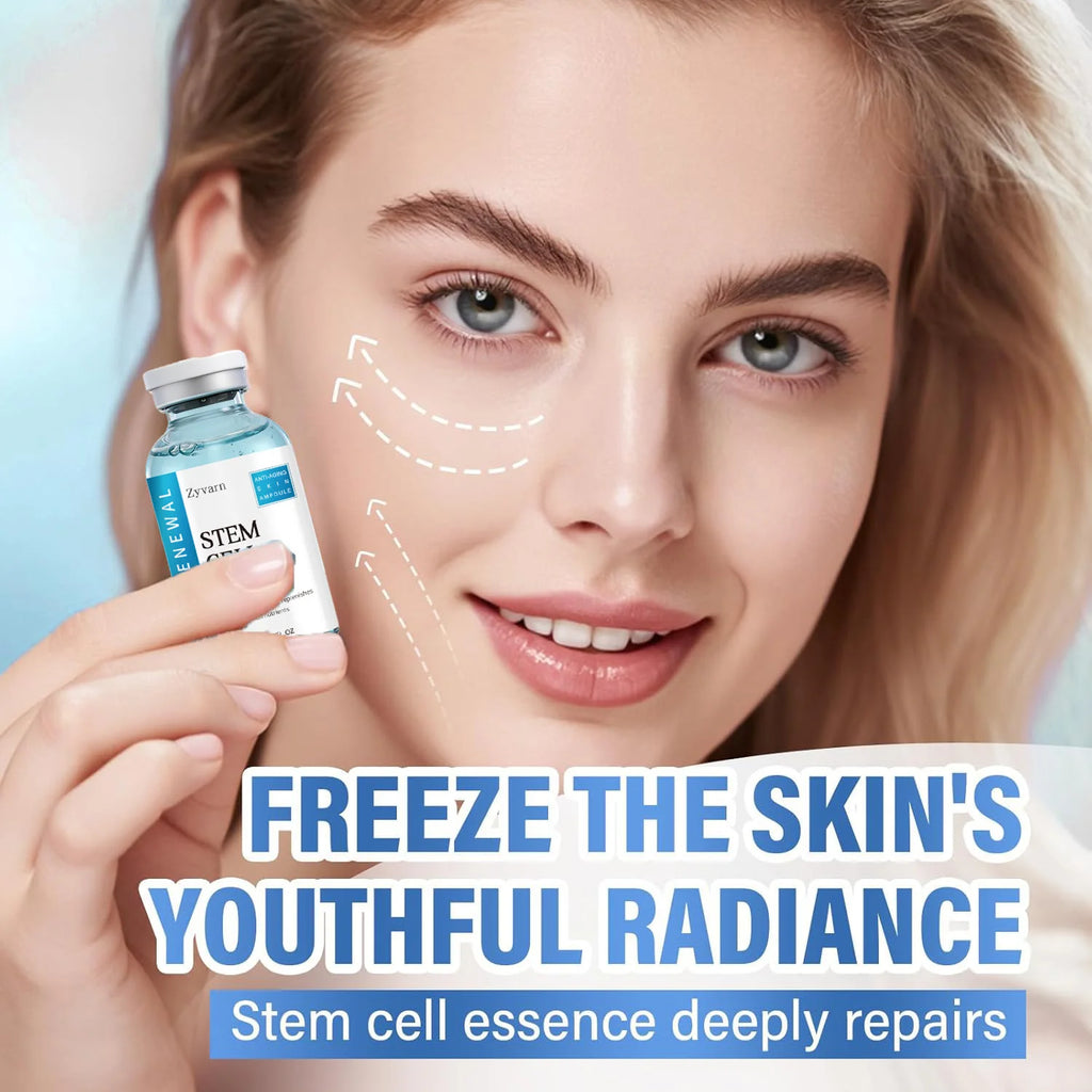 Ampoule Serum Set – Stem Cell Anti-Aging & Salmon DNA Hydrating & Brightening Facial Essence Smooth Wrinkles & Enhance Firmness