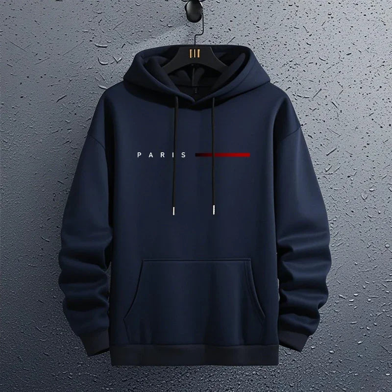 Paris Fashion Hoodies For Men All Season Daily Casual Sports Hooded Sweatshirts 2025 Male Home Outdoor Comfort Fashion Pullover