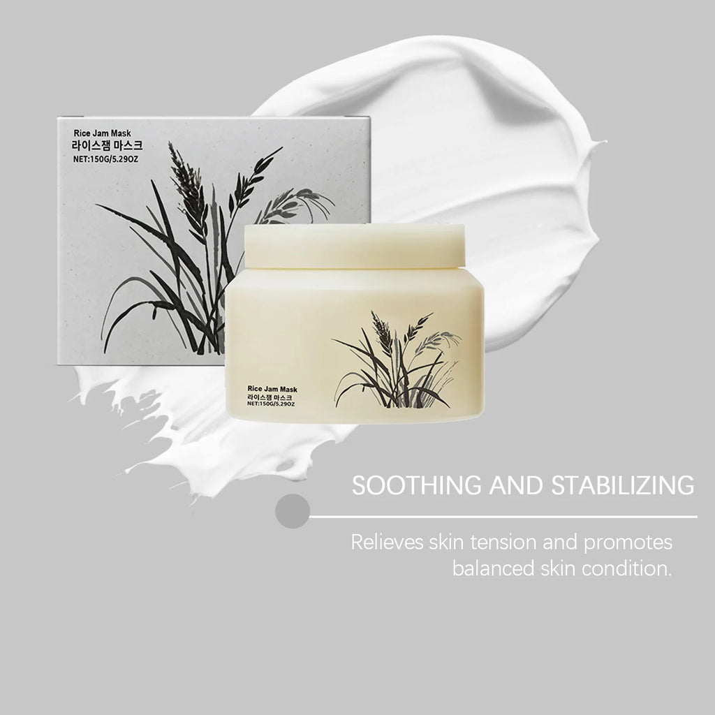 Korean Rice Jam Mask Deep Cleansing & Hydrating Mask Brightening & Firming Treatment for Smooth, Glowing Skin K-Beauty Face Care