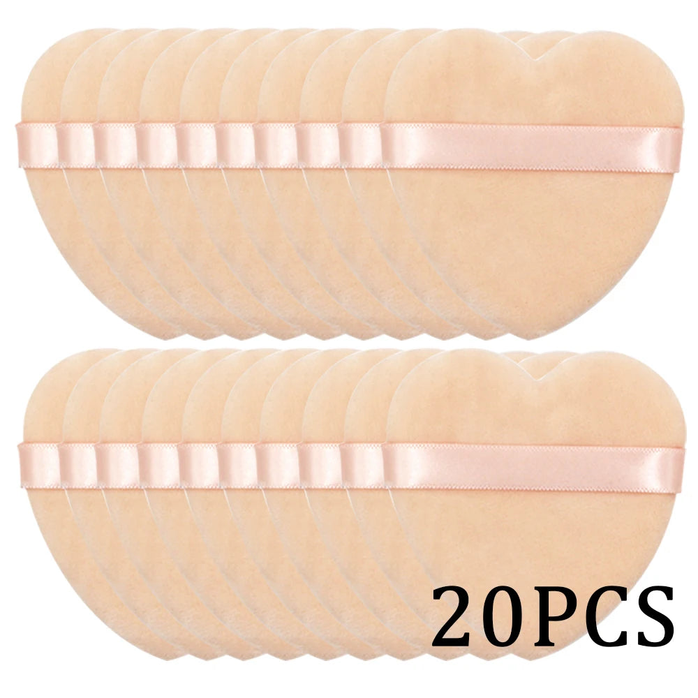 Triangle Velvet Powder Puff Set For Wet And Dry Makeup Puffs Twenty And Thirty Pieces Pro Beauty Tool