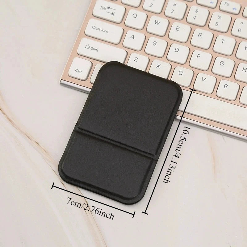 Desktop Makeup Mirror Foldable Portable PU Leather Compact For Students With Cute Solid Color