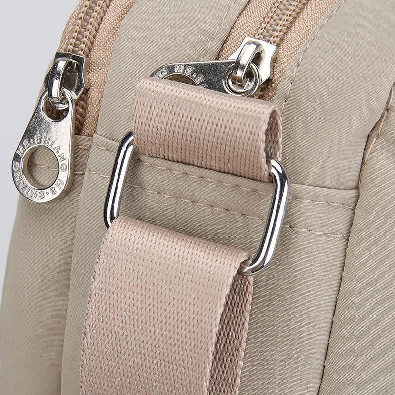 Women Crossbody Bag Lightweight Nylon Shoulder Bag Wide Adjustable Strap Phone Pocket Casual Daily Commute Outdoor Shopping Bag