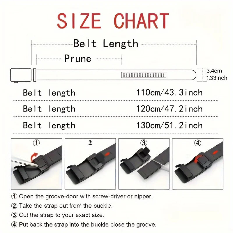 Men's Business Belt - Genuine High Quality Alloy Automatic Buckle Belt, Fashionable Buckle Fashionable Luxury Casual Belt