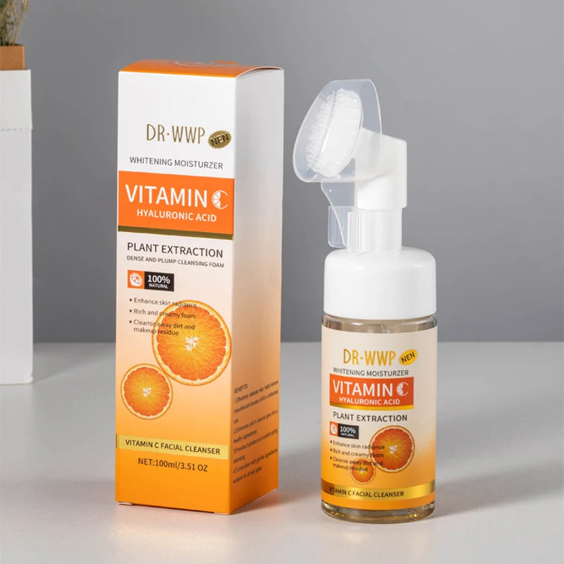 Turmeric Kojic Acid Facial Cleanser Refreshing Moisturizing VC Cleansing Mousse Gentle Cleaning Oil Control Brighten Skin Tone