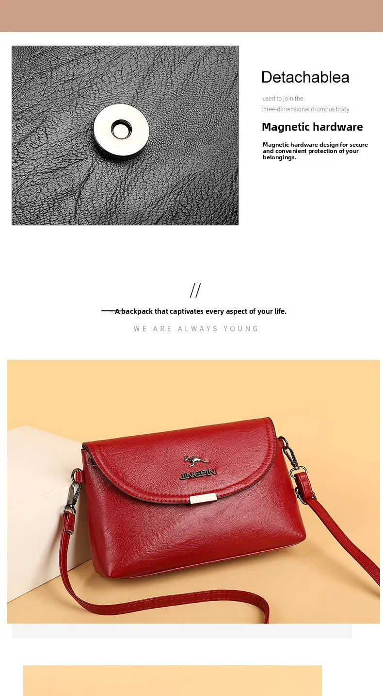 Fashionable High-End Feelings Women's Crossbody Bag Casual Versatile Single Shoulder Bag Large Capacity Mom Bag Shopping Stre...