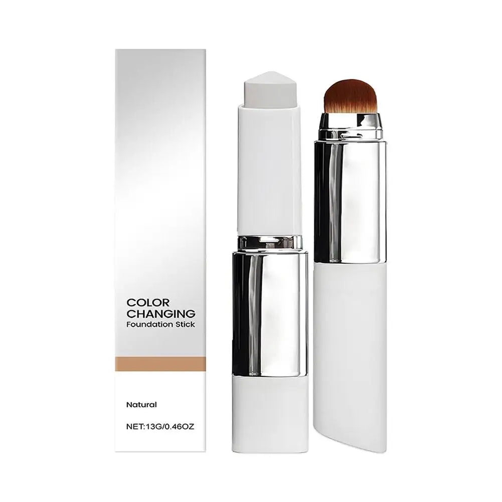 Color Changing Foundation 2 In 1 Stick Lightweight Moisturizing Brightening For All Skin Types