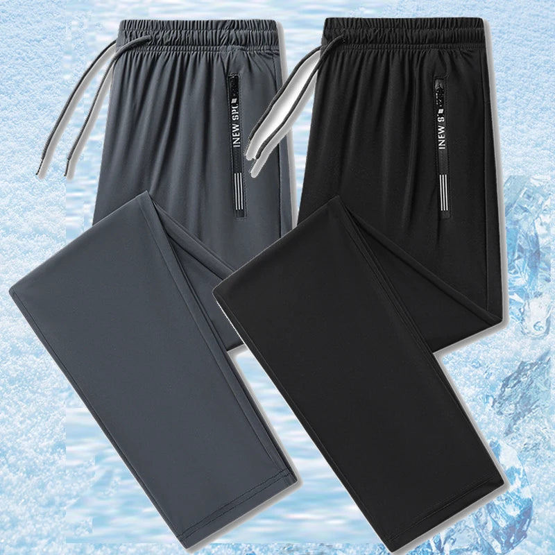 Breathable Men's Pants Sweatpants Quick Dry Pants Men Spring Summer Sports Trousers Elastic Waist Joggers Running Tracksuit XXXL