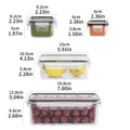 Juego de Recipientes Transparentes para Alimentos - Apto para Microondas, Fiambrera Multifuncional de Plástico con Tapa + 24 Etiquetas de Pizarra