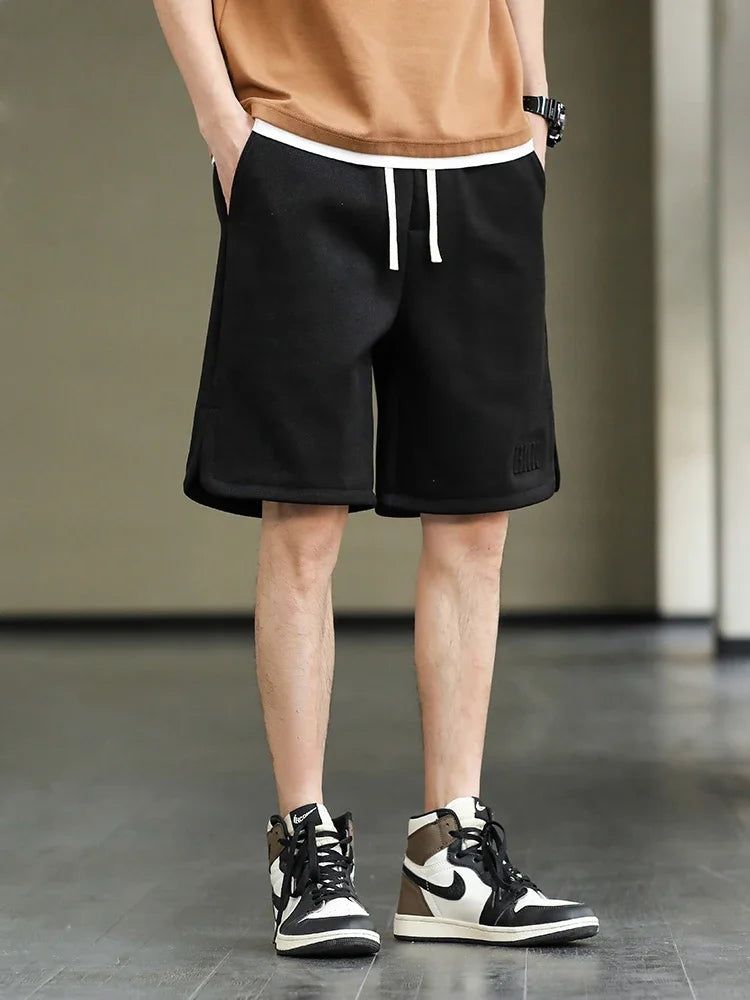 2024 New Summer Men's Shorts Drawstring Baggy Sweatshorts Male Wide Short Pants Sweatpants Streetwear Plus Size 8XL