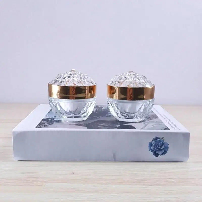 Empty Portable Mini Clear Glass Refillable Inner Liner Sub Packaging Eye Face Cream Travel Cosmetic Storage Containers