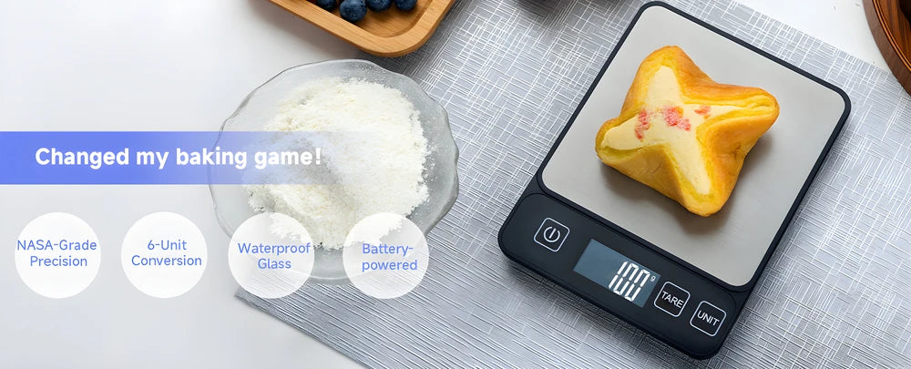 Báscula de cocina de 10 kg con pantalla digital LCD, báscula electrónica de mesa para hornear, báscula de peso en gramos para dieta personal saludable