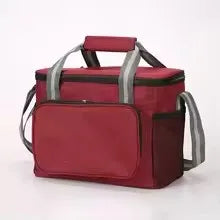 Bolsa Térmica Aislada Grande Negra Impermeable Antifugas Engrosada de Mano/Hombro para Picnic al Aire Libre