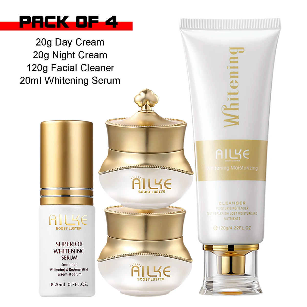 AILKE 5-in-1 Facial Skin Care Set - Whitening and Moisturizing
