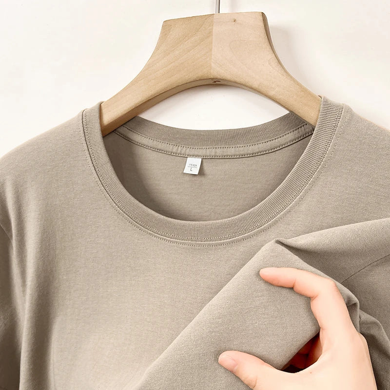 2025 New Men's Korean Casual Cotton Short Sleeved Round Neck T-shirt Summer Fashionable and Comfortable Versatile Top