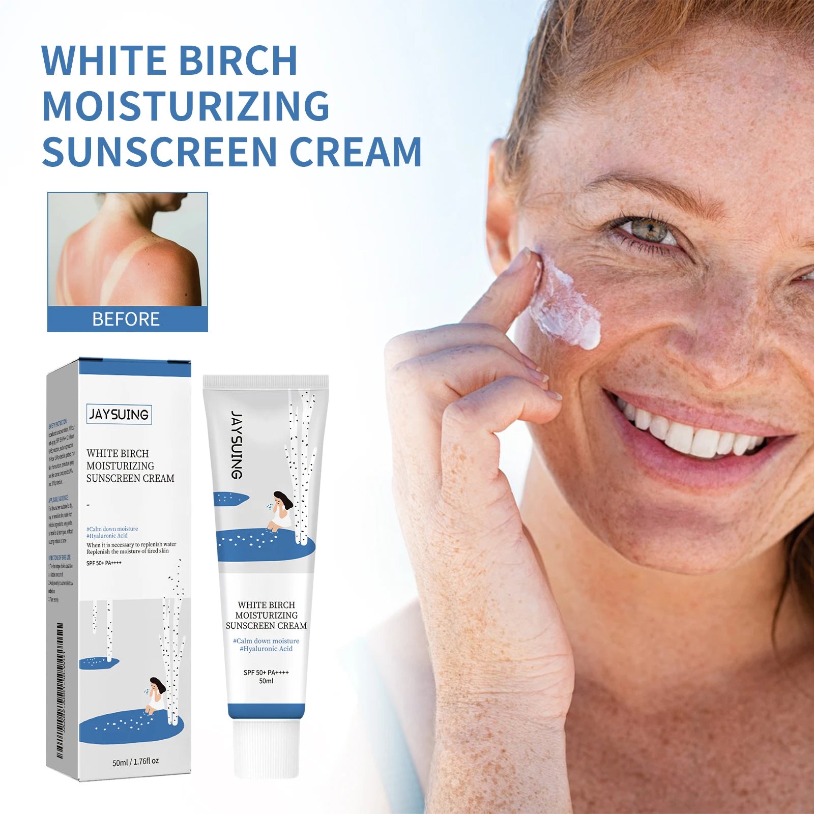 Daily Facial Sunscreen for Oily Skin Oil Control Brightening UV Protection Cream Lightweight Non Greasy Moisturizing Face Lotion