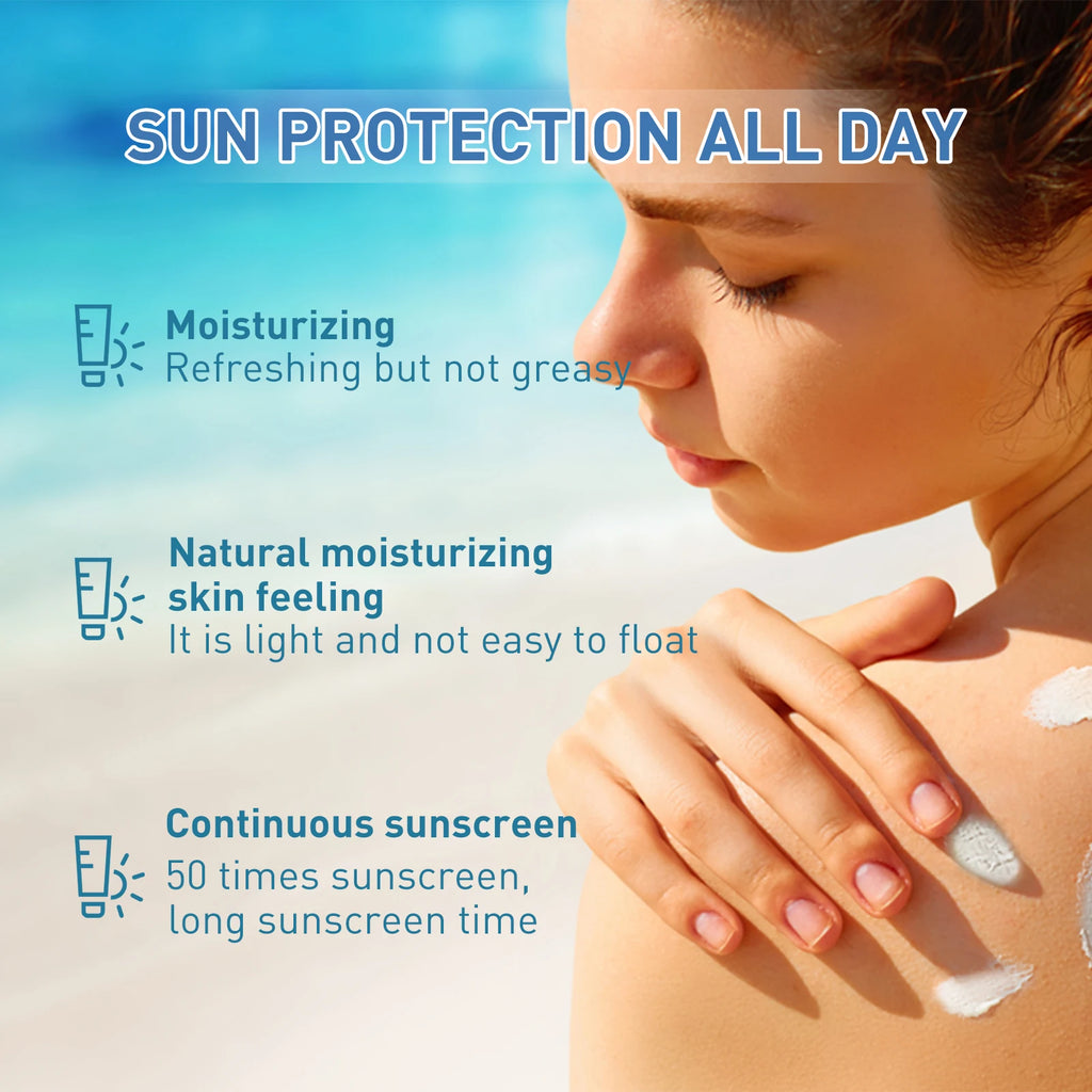 Daily Facial Sunscreen for Oily Skin Oil Control Brightening UV Protection Cream Lightweight Non Greasy Moisturizing Face Lotion