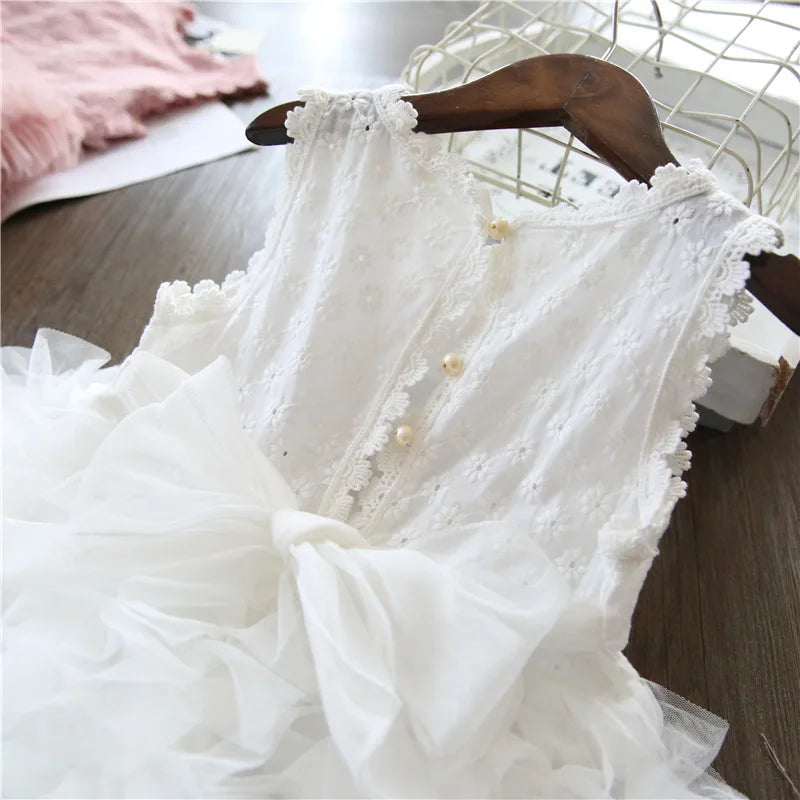 Princess Skirt for Girls Summer 2024 New Cake Skirt for Children Baby Fashion Cute Sweet Kids Dresses for Girls Girl Clothes
