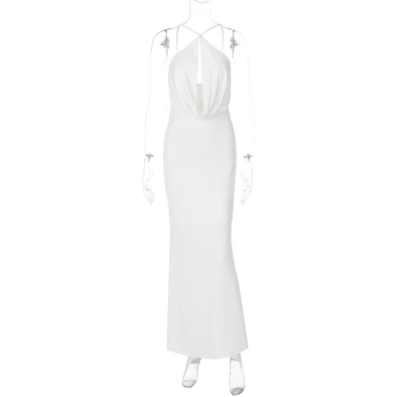 Women's Elegant Sleeveless Backless Maxi Dress